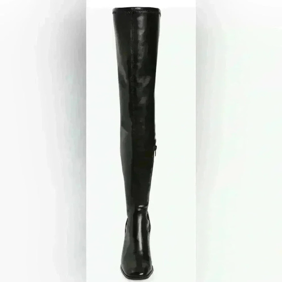 Open Edit Briar Over The Knee Boots Block Heel Goth Winter Club Size 9 New - Picture 4 of 11